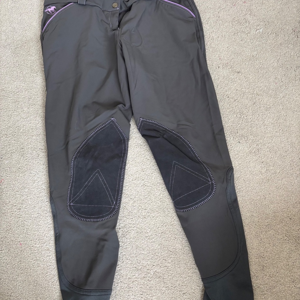 32R Piper evolution, charcoal with power purple, knee patch. Great Condition - Picture 2 of 4